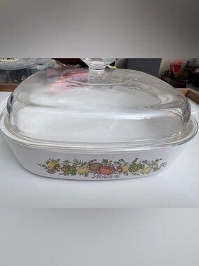 Vtg Corning Ware A-10-B Spice Of Life L’Echalote Casserole w/Pyrex Lid 2.5 Ltr